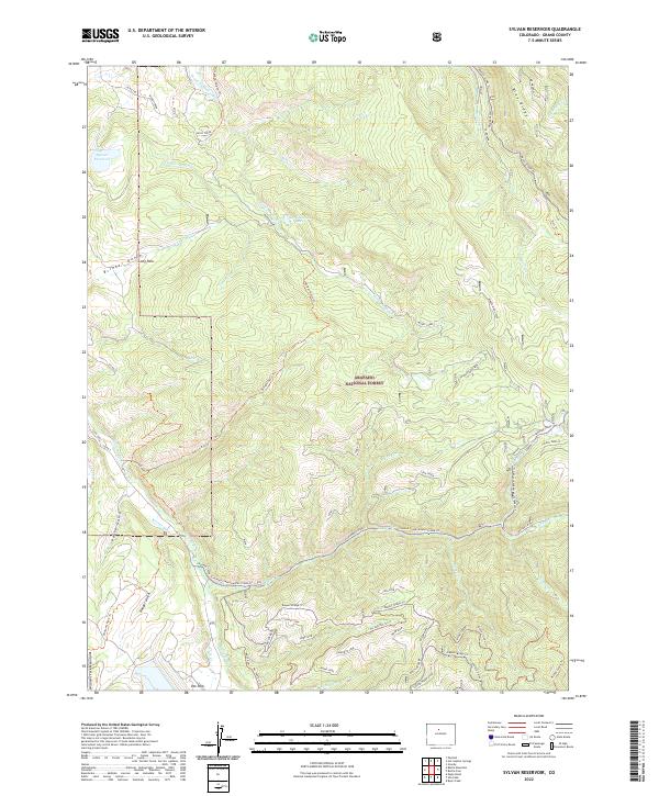 Sylvan Reservoir, CO — USGS 7.5-minute topo (2022)