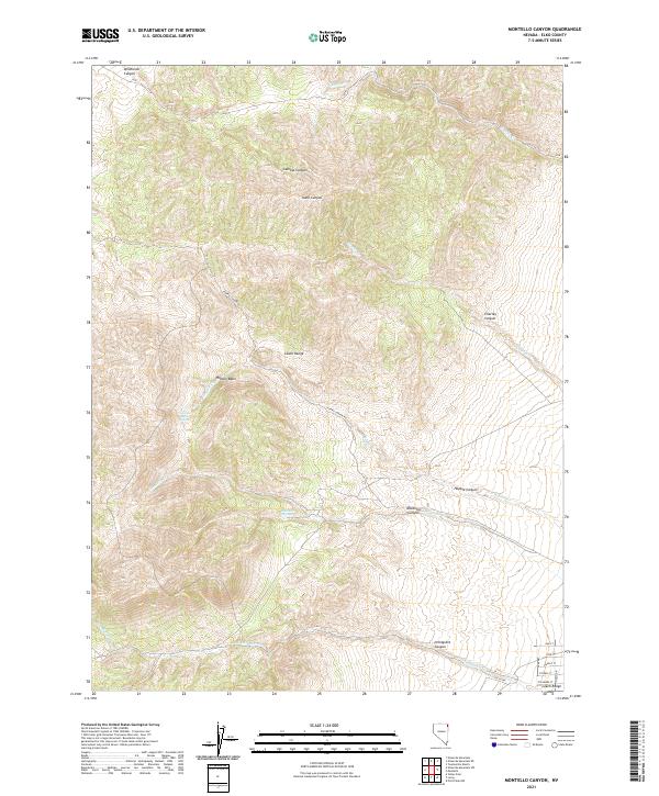 Montello Canyon, NV — USGS 7.5-minute topo (2021)