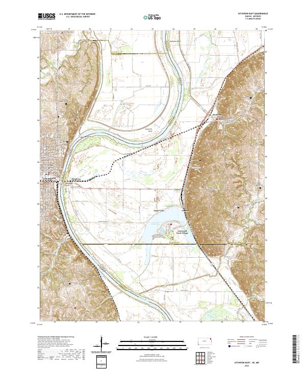 Atchison East, KS-MO — USGS 7.5-minute topo (2022)
