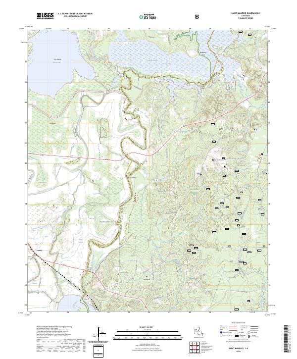 Saint Maurice, LA — USGS 7.5-minute topo (2024)