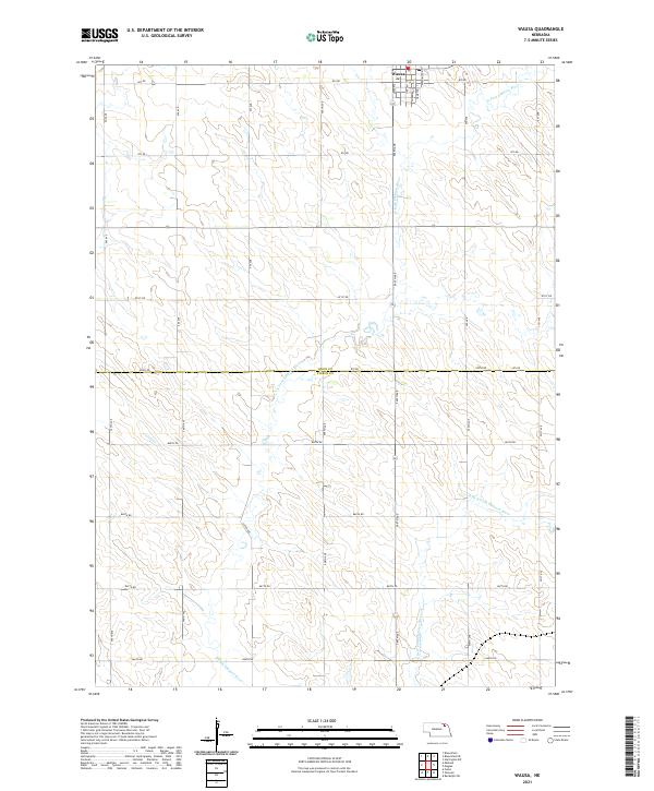 Wausa, NE — USGS 7.5-minute topo (2021)