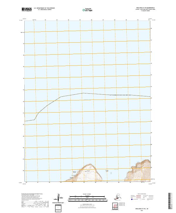 Unalaska D-3 SE, AK — USGS 7.5-minute topo (2021)