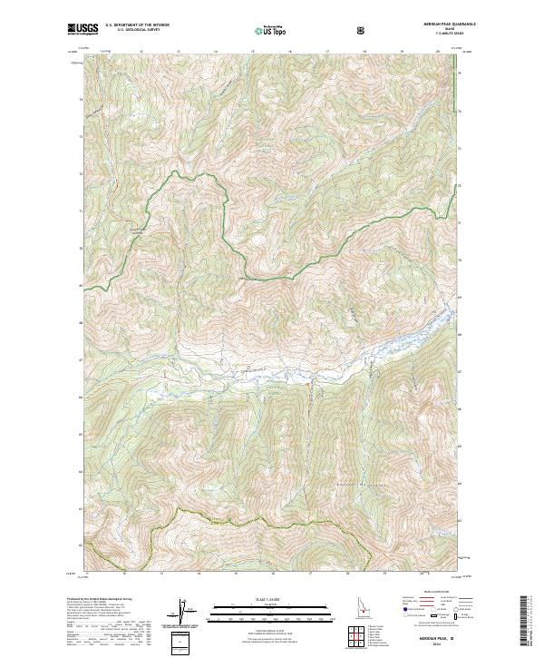 Meridian Peak, ID — USGS 7.5-minute topo (2024)