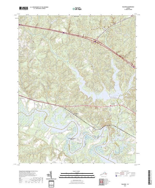 Walkers, VA — USGS 7.5-minute topo (2022)