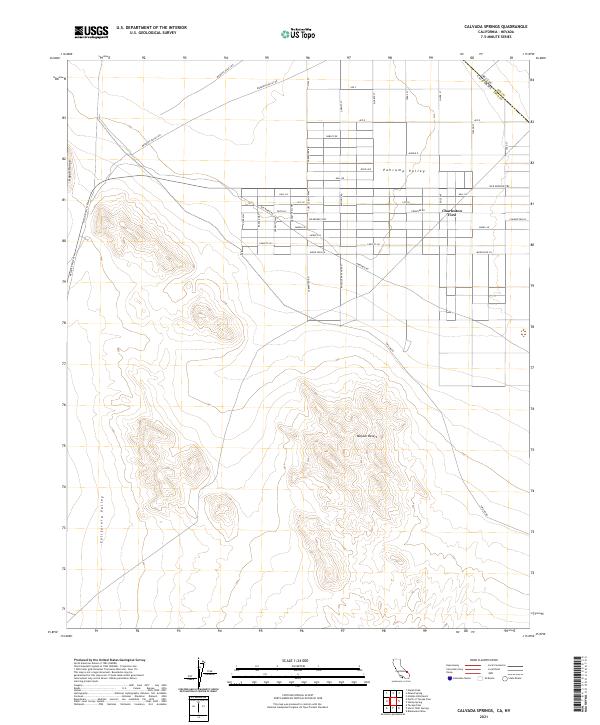 Calvada Springs, CA-NV — USGS 7.5-minute topo (2021)