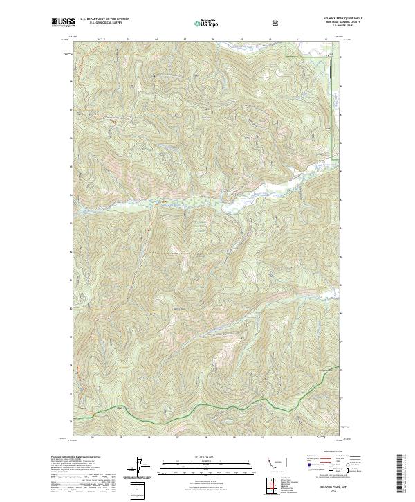 Helwick Peak, MT — USGS 7.5-minute topo (2024)