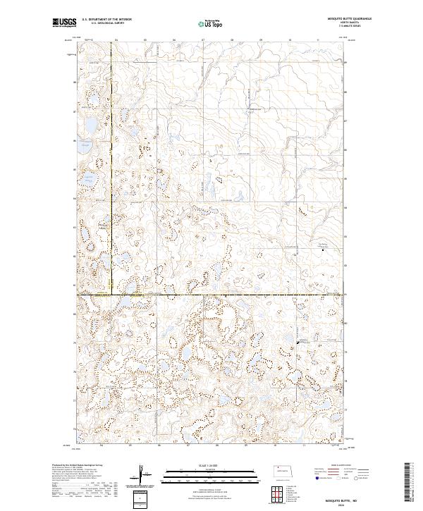 Mosquito Butte, ND — USGS 7.5-minute topo (2024)