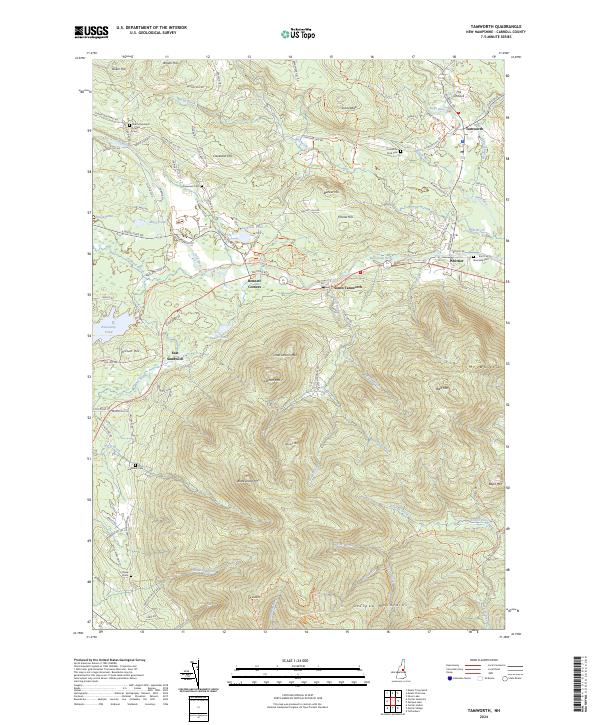 Tamworth, NH — USGS 7.5-minute topo (2024)