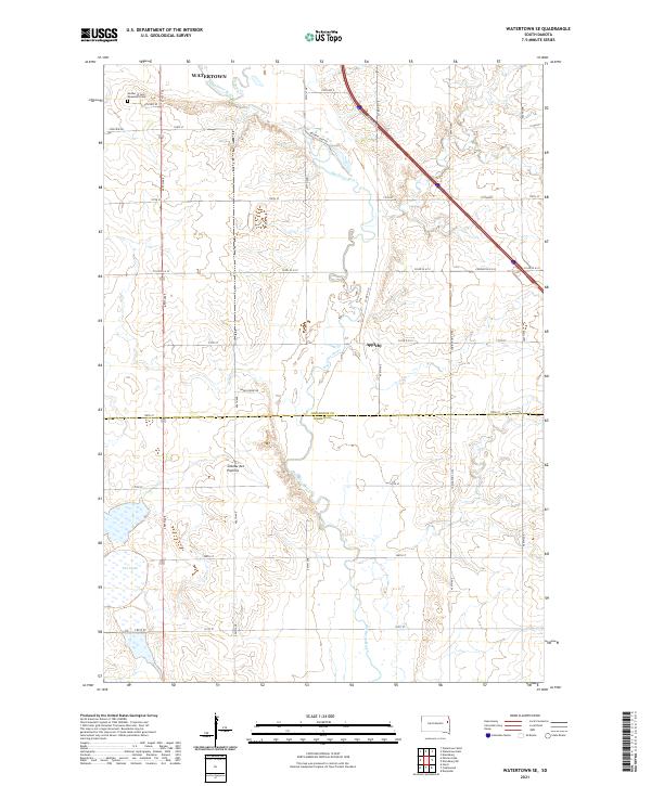 Watertown SE, SD — USGS 7.5-minute topo (2021)