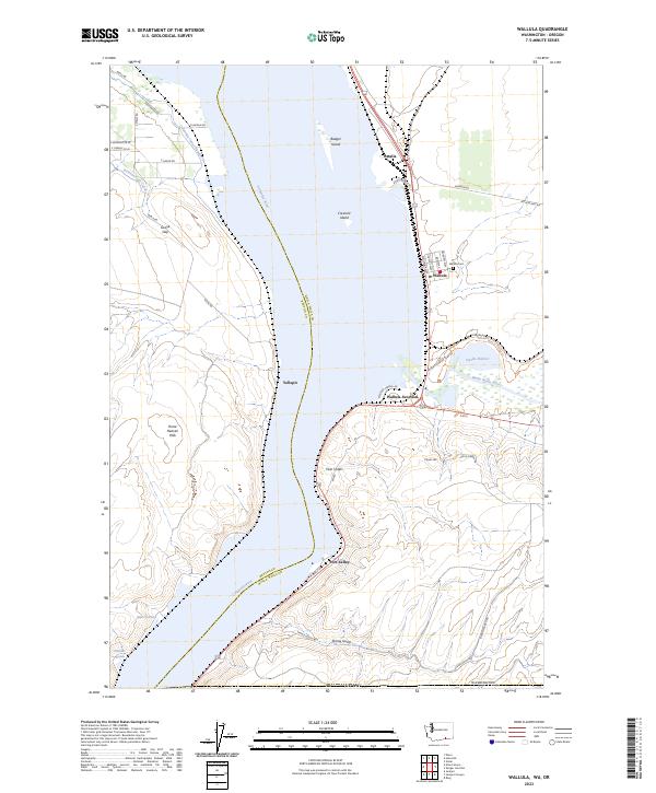 Wallula, WA-OR — USGS 7.5-minute topo (2023)