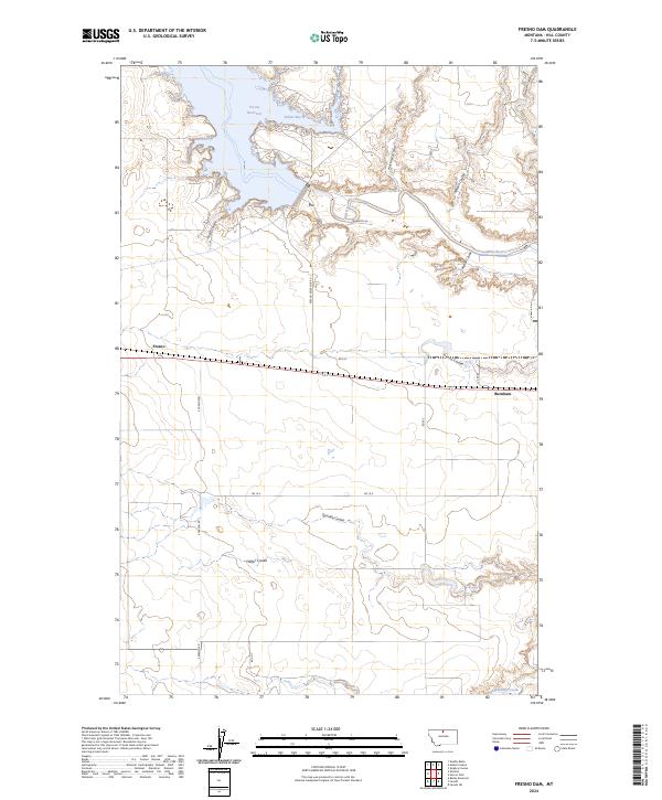 Fresno Dam, MT — USGS 7.5-minute topo (2024)