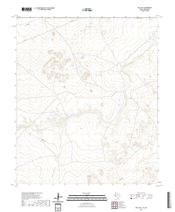 Owl Hills, TX-NM — USGS 7.5-minute topo (2022)