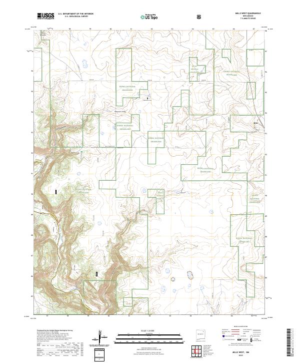 Mills West, NM — USGS 7.5-minute topo (2023)