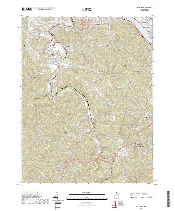 Alum Creek, WV — USGS 7.5-minute topo (2023)