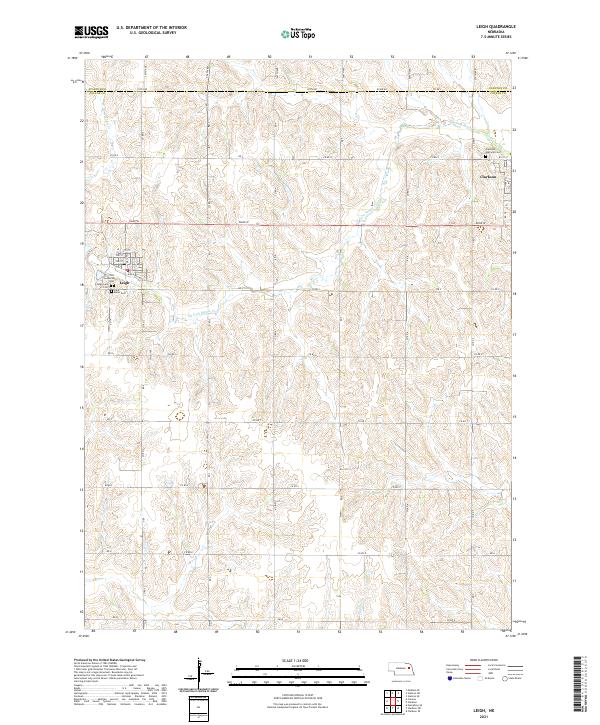 Leigh, NE — USGS 7.5-minute topo (2021)