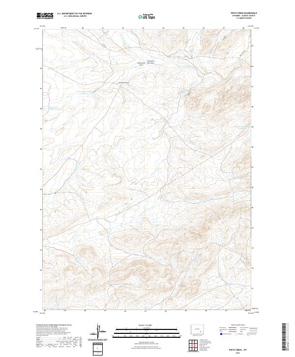 Pinto Creek, WY — USGS 7.5-minute topo (2021)