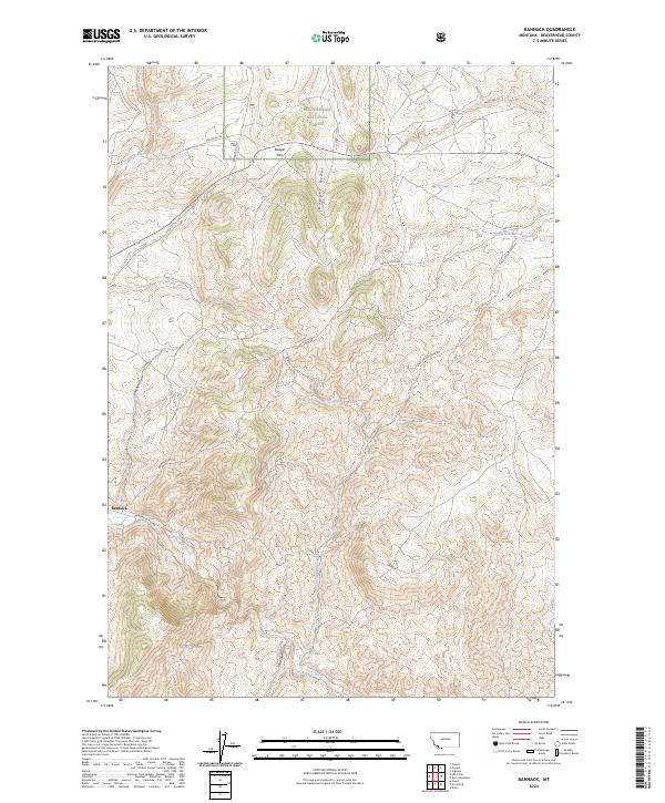 Bannack, MT — USGS 7.5-minute topo (2024)