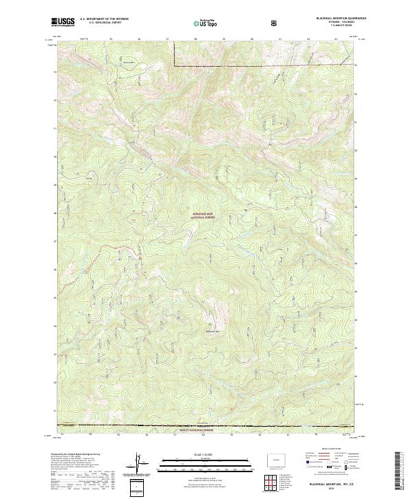 Blackhall Mountain, WY-CO — USGS 7.5-minute topo (2021)