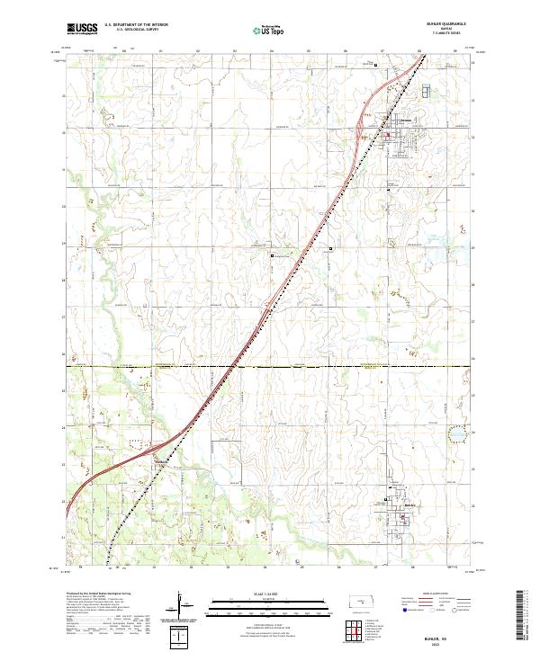 Buhler, KS — USGS 7.5-minute topo (2022)