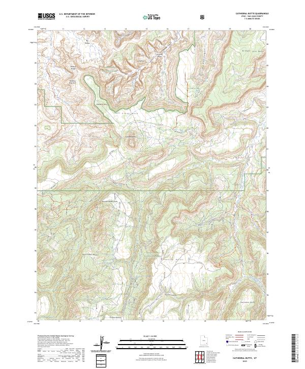 Cathedral Butte, UT — USGS 7.5-minute topo (2023)