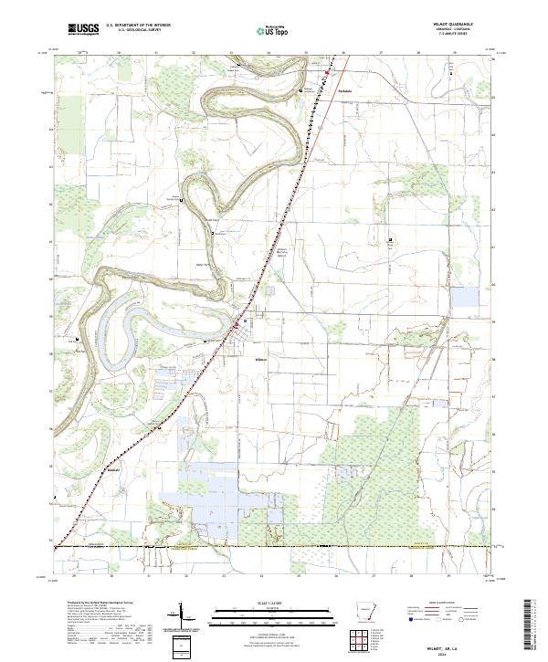 Wilmot, AR-LA — USGS 7.5-minute topo (2024)