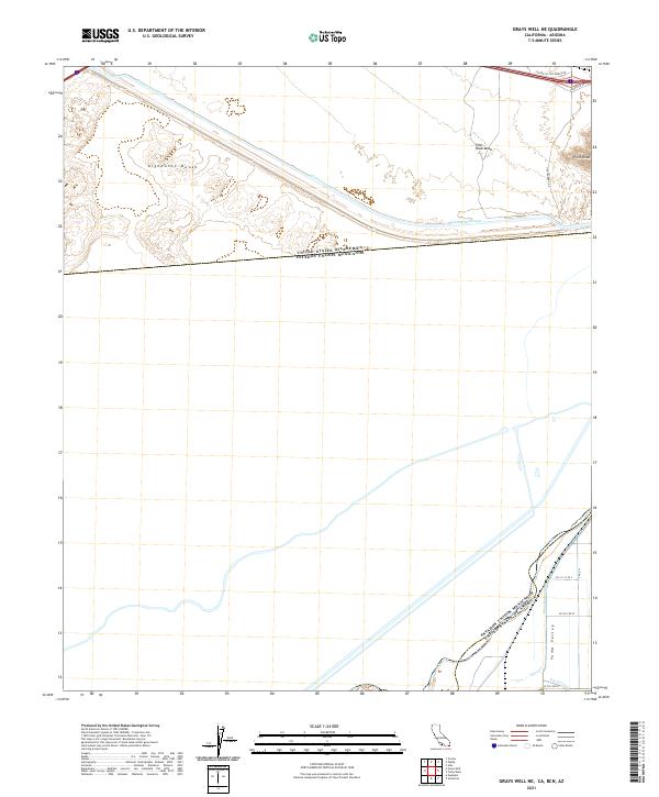 Grays Well NE, CA,BCN, AZ — USGS 7.5-minute topo (2021)