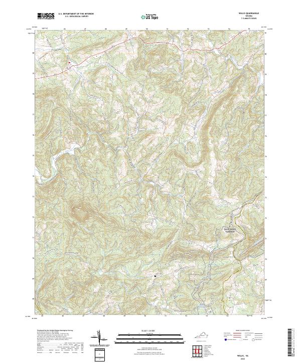 Willis, VA — USGS 7.5-minute topo (2022)