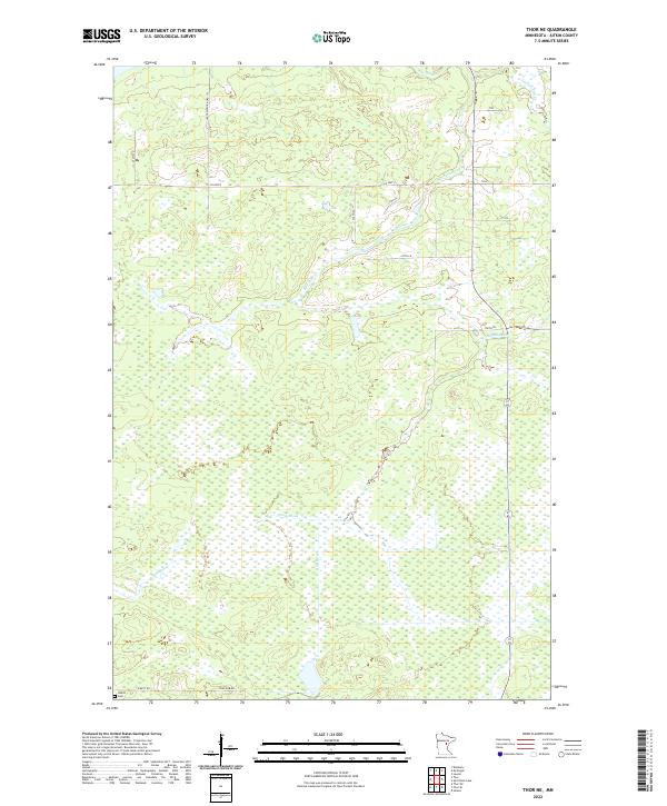 Thor NE, MN — USGS 7.5-minute topo (2022)