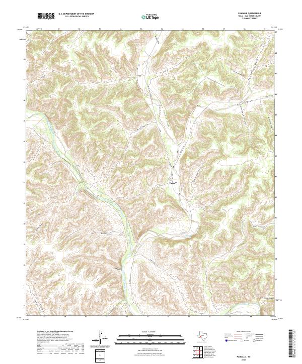 Pandale, TX — USGS 7.5-minute topo (2022)