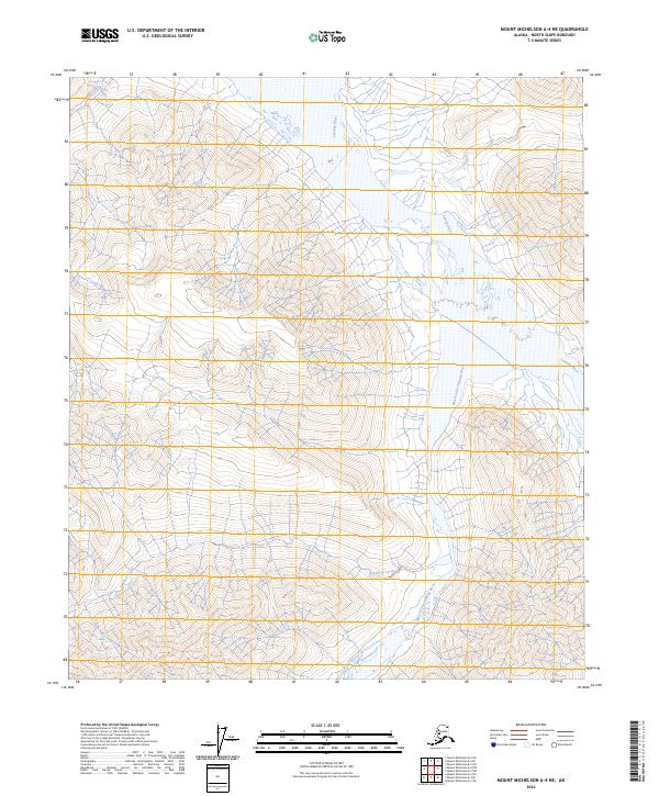 Mount Michelson A-4 NE, AK — USGS 7.5-minute topo (2024)
