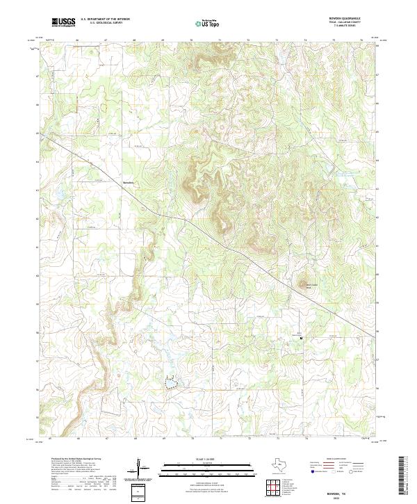 Rowden, TX — USGS 7.5-minute topo (2022)