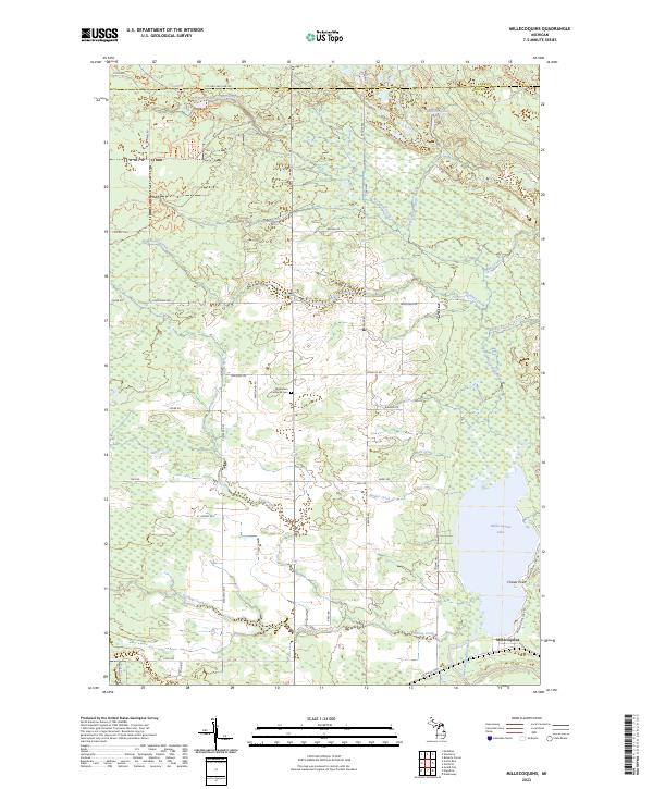 Millecoquins, MI — USGS 7.5-minute topo (2023)