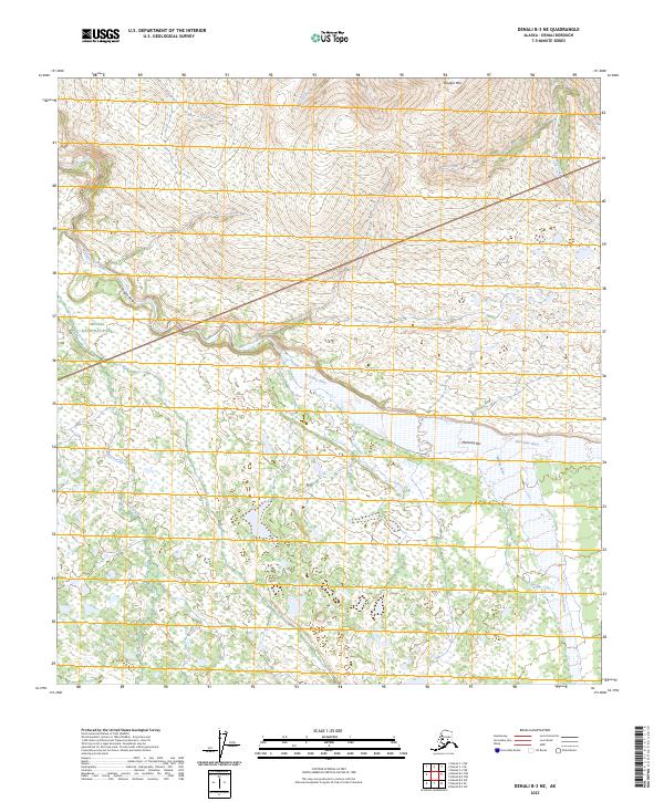 Denali B-3 NE, AK — USGS 7.5-minute topo (2023)