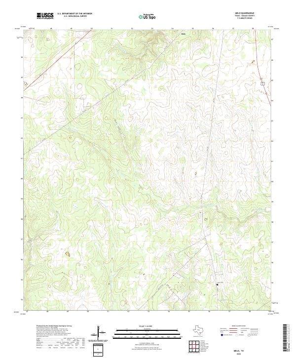 Melo, TX — USGS 7.5-minute topo (2022)