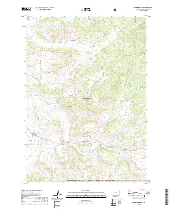 Raspberry Ridge, WY — USGS 7.5-minute topo (2021)