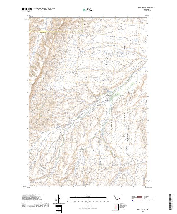 Bear Coulee, MT — USGS 7.5-minute topo (2024)