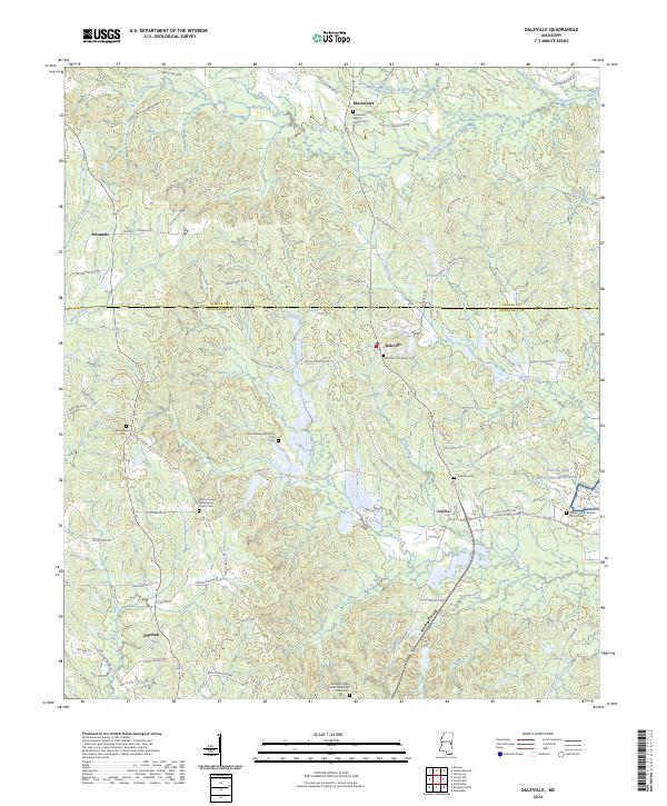 Daleville, MS — USGS 7.5-minute topo (2024)