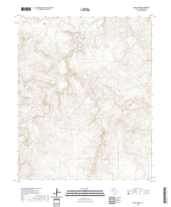 Signal Spring, TX — USGS 7.5-minute topo (2022)