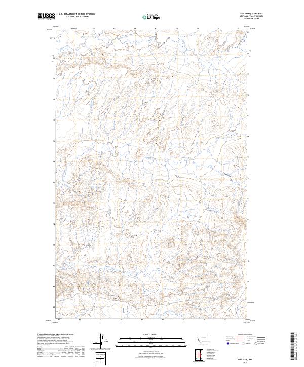 Gay Dam, MT — USGS 7.5-minute topo (2024)