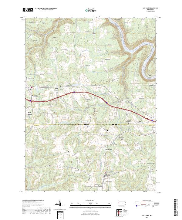Eau Claire, PA — USGS 7.5-minute topo (2023)
