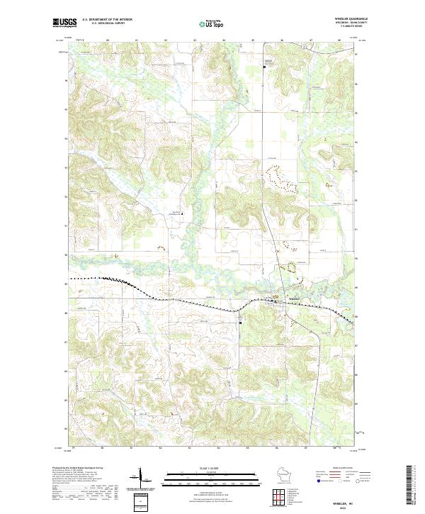 Wheeler, WI — USGS 7.5-minute topo (2022)