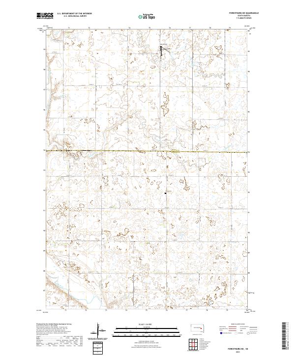 Forestburg NE, SD — USGS 7.5-minute topo (2021)