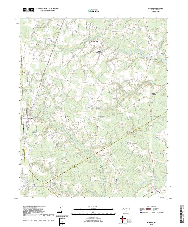 Pink Hill, NC — USGS 7.5-minute topo (2022)