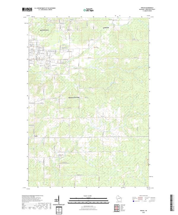 Peplin, WI — USGS 7.5-minute topo (2022)