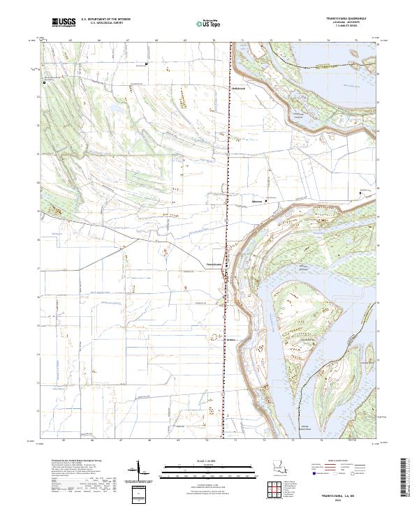 Transylvania, LA-MS — USGS 7.5-minute topo (2024)