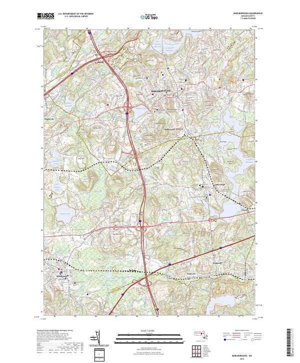 Marlborough, MA — USGS 7.5-minute topo (2024)
