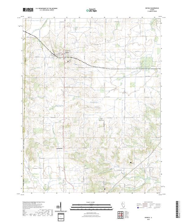 Enfield, IL — USGS 7.5-minute topo (2024)