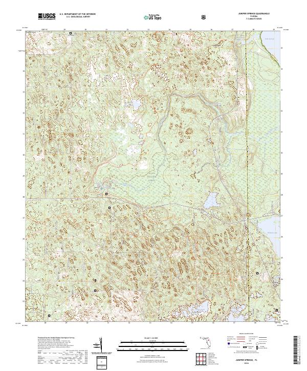 Juniper Springs, FL — USGS 7.5-minute topo (2024)