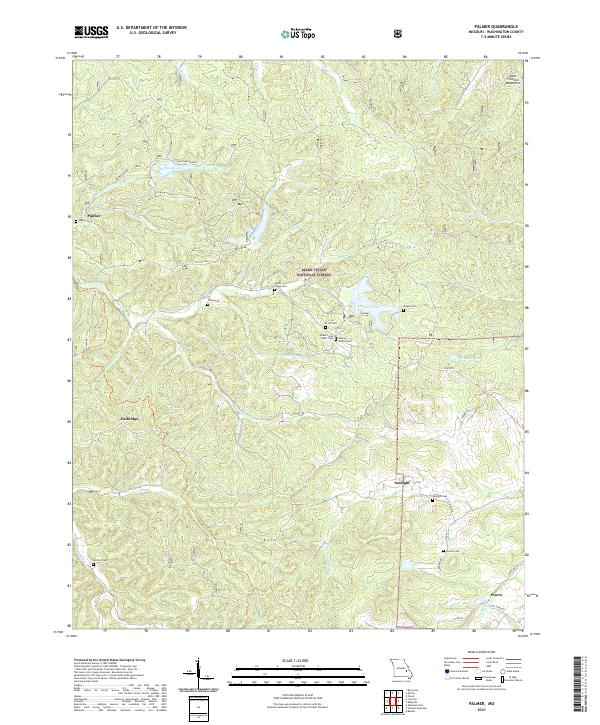 Palmer, MO — USGS 7.5-minute topo (2021)
