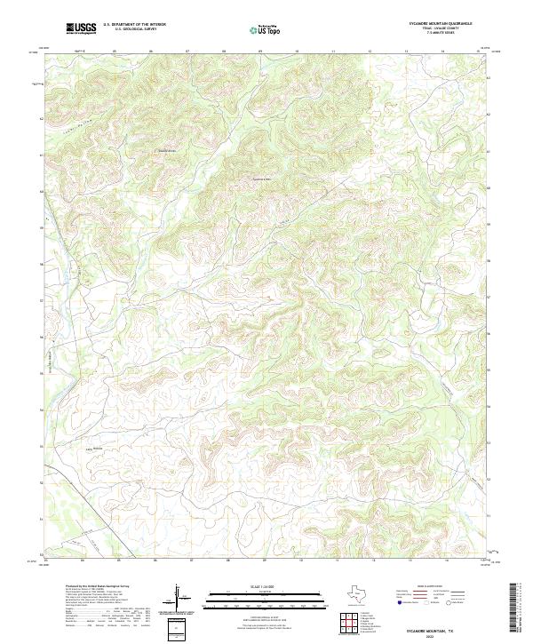 Sycamore Mountain, TX — USGS 7.5-minute topo (2022)